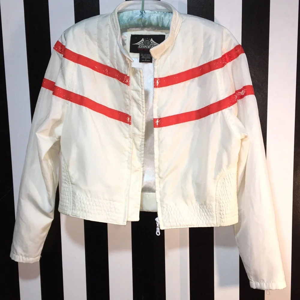 1990s y2k Lightweight Nylon Biker Motorcycle Riding Jacket Woman’s Small 2/4 - Picture 13 of 13